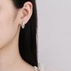 925 Sterling Silver Earrings for Women Round Zircon Earrings Sparkling Party Wedding Jewelry Gift Accessories
