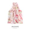 Jnleaog Spring New Arrival Women's Clothing Fashion Style French Flower Print Laminated Decoration Tops 2298125330