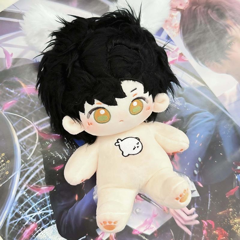 20cm Kawaii Naked Cotton Doll Cute Idol Stuffed FlufflyHair Figure Doll Light&Night Anime Game Peripherals Fans Collection Gifts