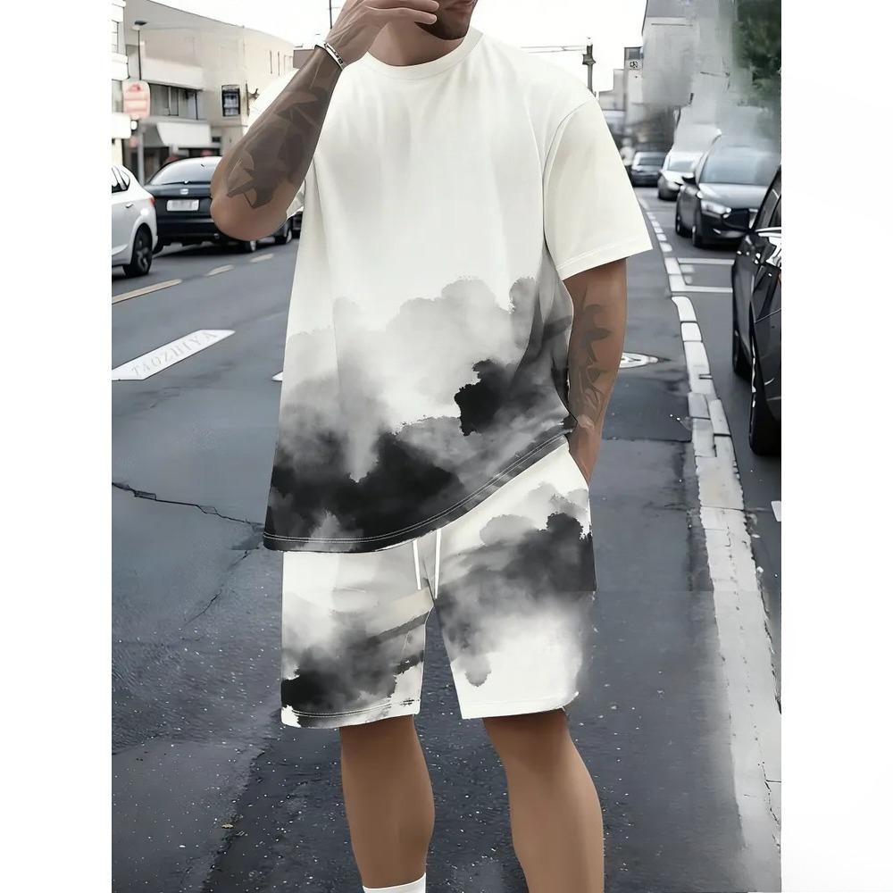 Summer Striped Animal 3D Printed Sports Wear Fashionable Comfortable Breathable Large Loose Casual Style Sports Wear
