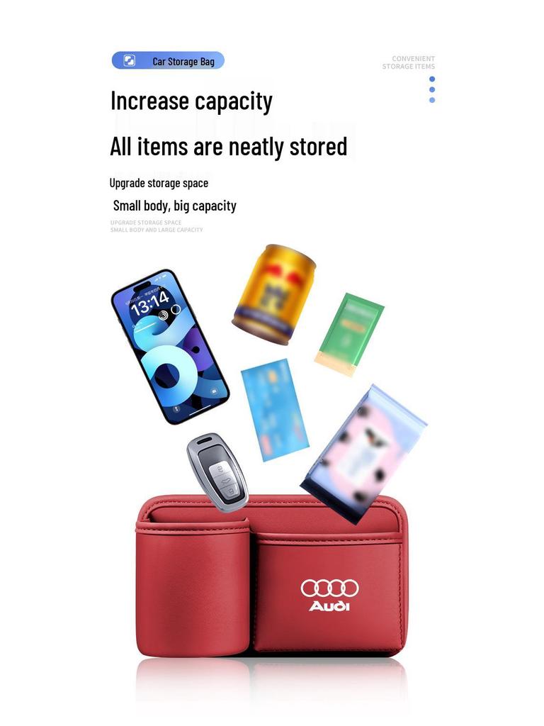 Multi-Function Car Storage Box: Phone, Keys, Cup Holder & Cigarette Case