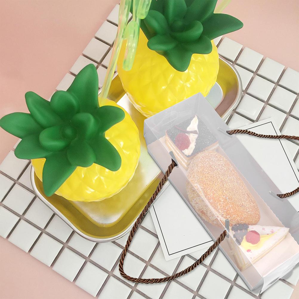 

5 шт. Коробки для торта Упаковка Портативный кейс Контейнер для десерта Кондитерская Коричневая упаковка коричневый