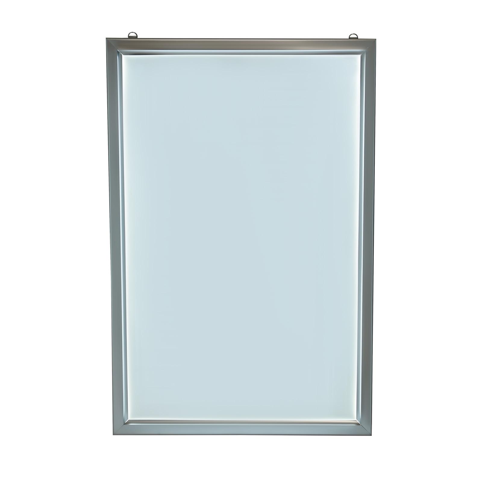 LED Movie Poster Frame Light Box 24x36 Wall Mounted Acrylic Aluminum Slim Frame for Cinema Home Theater Store Display серебряный