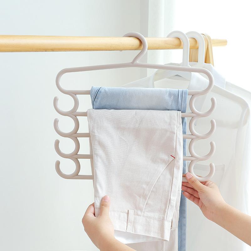 Pants Hangers Space Saving, Closet Organizer Jean Hangers, Scarf Holder Closet Space Saving Hangers Pant Rack Leggings Hanger Space Saver