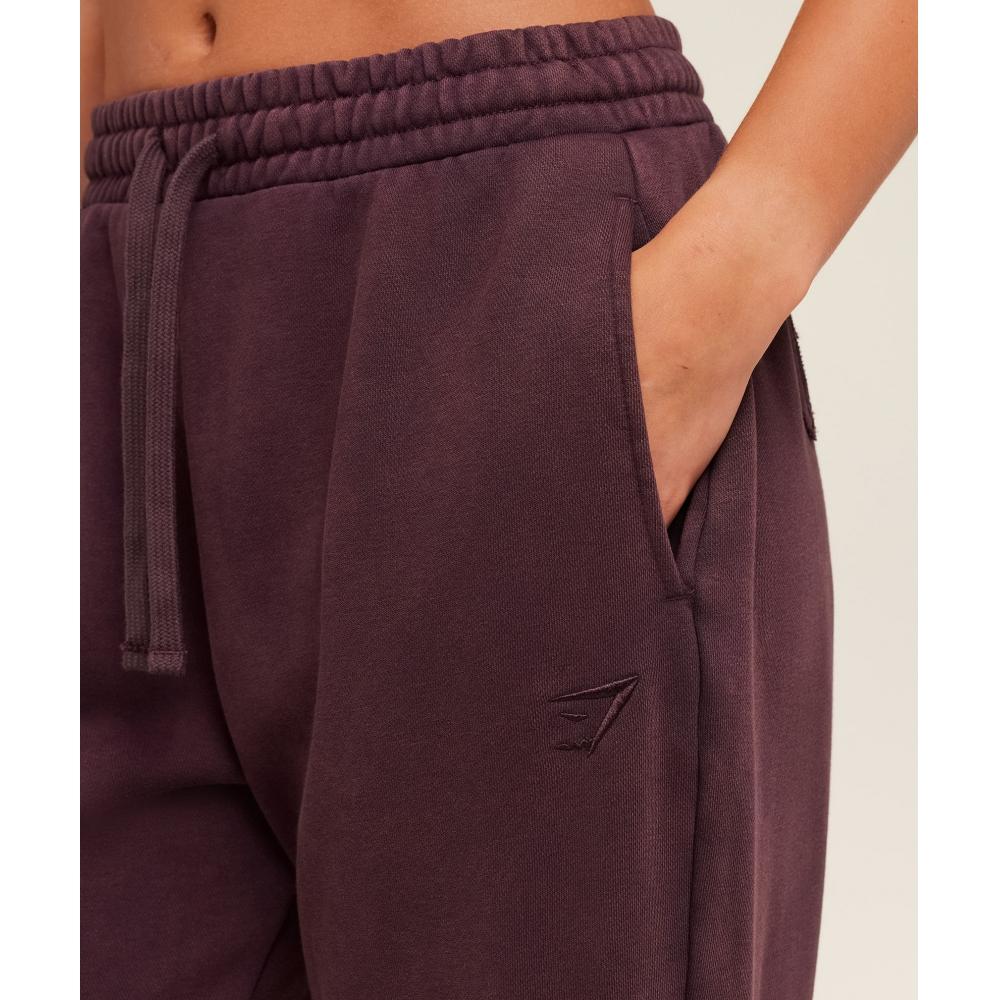 Gymshark Power Washed Cuff Joggers Cherry Purple   Acid Wash Small Ball B5c8o Pclv