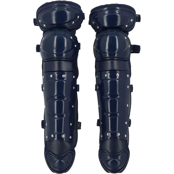 ZETT Youth Hard Baseball Catcher Leg Guards Navy (2900) Made in Japan BL21A