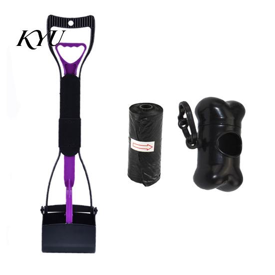 Foldable Waste Scooper for Dogs Dog Pooper Scooper, Portable Pet Cleanup Tool with 20 Bags, Backyard Remover Carry Case, Yard, Lawn, Outdoor