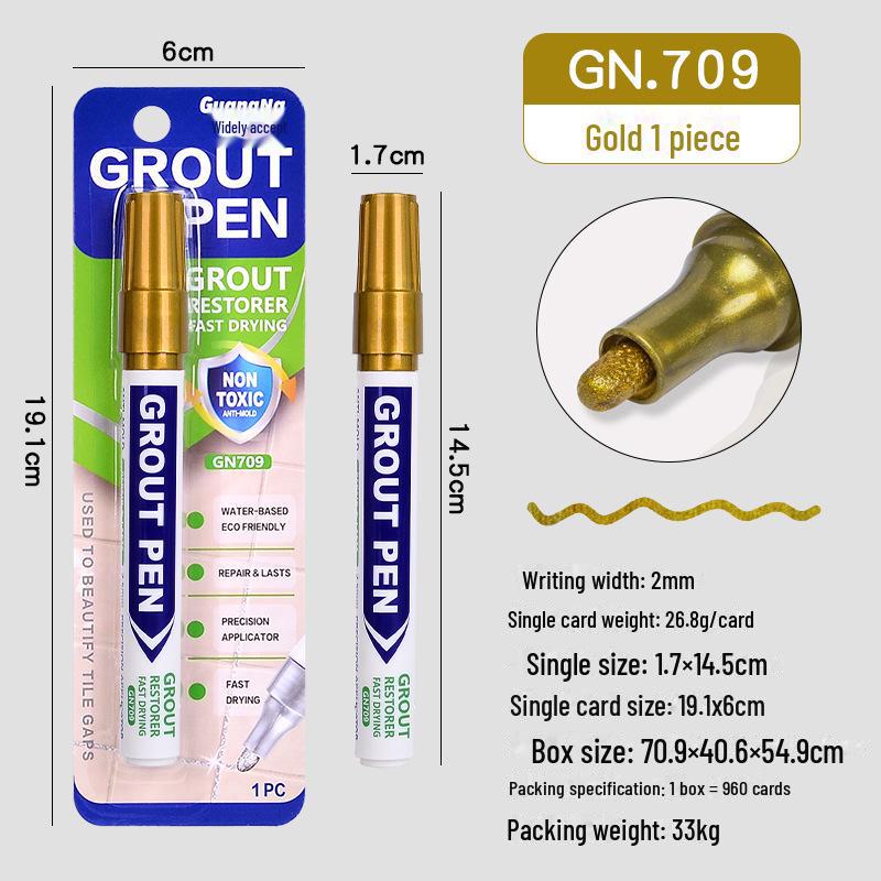 

Guangna 709 Водостойкая быстросохнущая ручка для ремонта швов плитки - влагостойкая смена цвета для зазоров между плиткой на полу