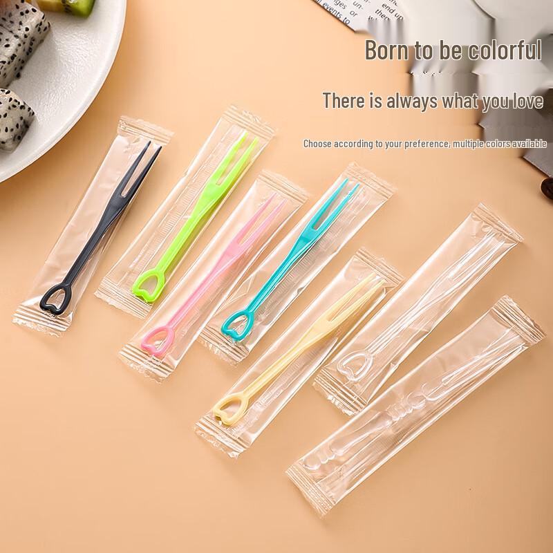 Einweg einzeln verpackte Obst- und Kuchengabeln