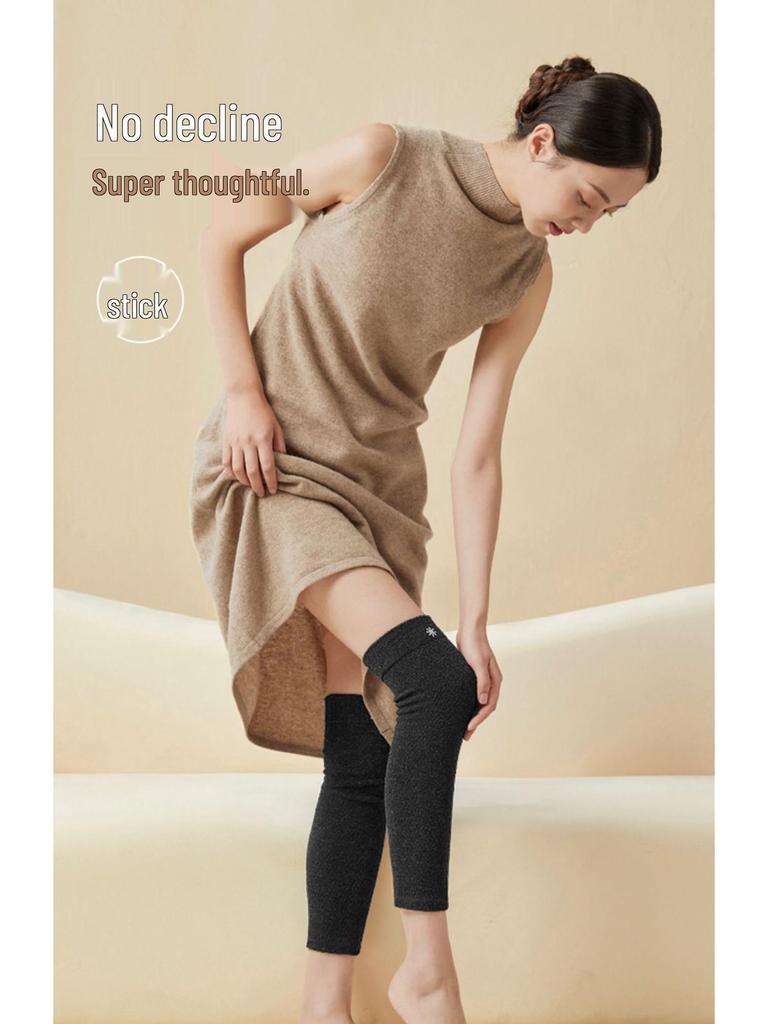 Silné vlněné chrániče kolen: Teplé, protiskluzové, dlouhého střihu pro zimní sporty a ochranu před chladem