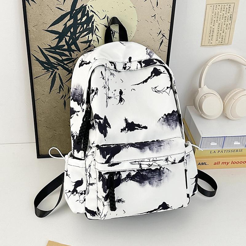 Schoolbag Japanese backpack simple large capacity national style foreign style tie-dye schoolbag fourth and sixth grade junior high school students