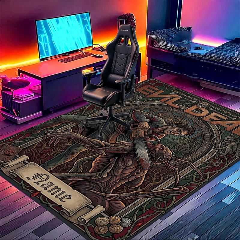 Custom Name Personalized The Evil Dead Print Carpet, Versatile Home Decor Rug, for Playroom, Apartment, Balcony, Entryway, Hallway Gift