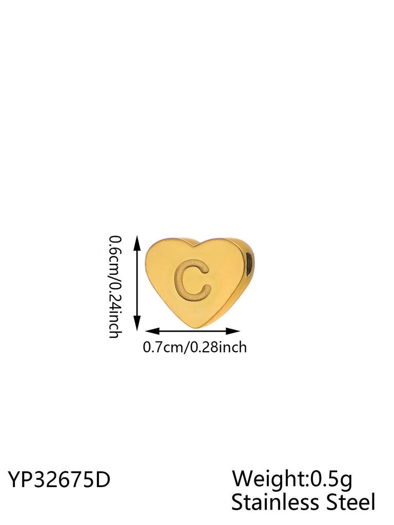 CARLIDANA Minimalist Gold Plated Stainless Steel Jewelry Initial Kids Alphabet Pendant Small Mini Heart Initial Letter Necklace