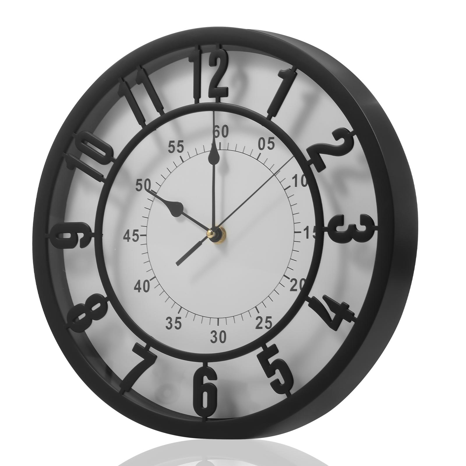 Vintage Wall Clock Silent Minimalist Quartz Wall Clock Cubic Digital Clock Bedroom Analog Clock Silent Non Ticking Home Decor