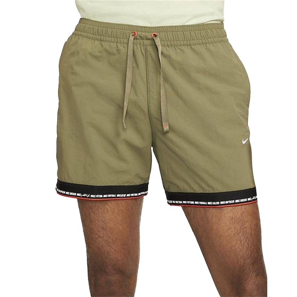Nike F.C. Tribuna Casual Breathable Woven Spliced Embroidered Logo Football Shorts Men Shorts Medium-Olive DH9679-222