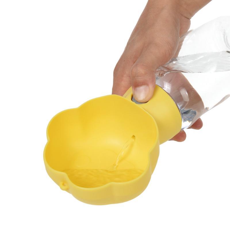2-in-1 Dog Water Bottle Food Grade Leakproof Portable Pet Drinking Feeder for Small Big Dogs Outdoor Travel Hiking