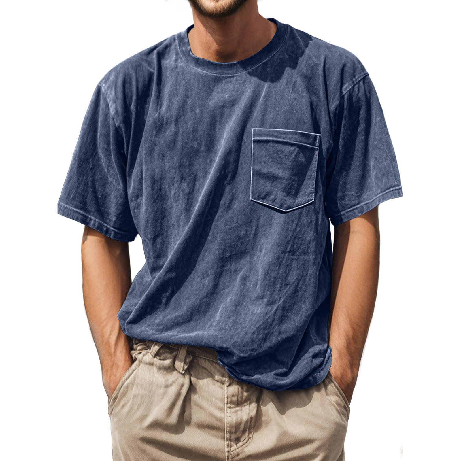 

Мужская футболка Футболки с графическим текстом Pool3D печать Уличная повседневная одежда с короткими рукавами и принтом Базовая одежда XXL тёмно-синий