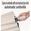 12 Bone Black Glue Vollautomatischer Regenschirm mit dickem und langlebigem Kiel, dreifach gefalteter Regenschirm, UV-beständiger Taschenschirm
