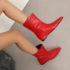 Women's flat-bottomed short boots spring and autumn large size European and American style woven casual short boots