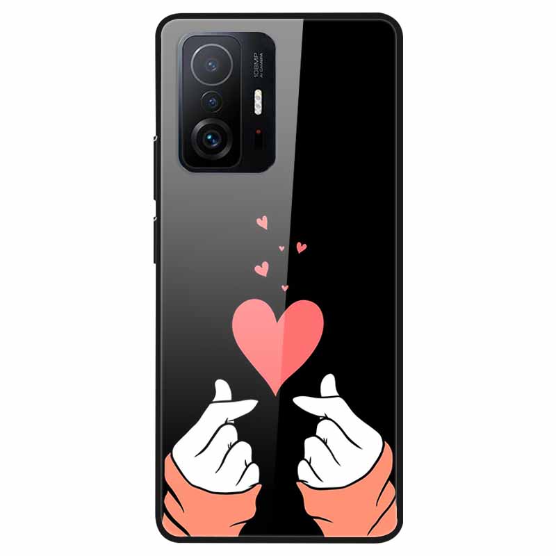 For Xiaomi 11T Tempered Glass Case Soft Bumper Hard Funda For Xiaomi mi 11T Pro Phone Case 11 T 11T Pro 11TPro Back Cover Shells