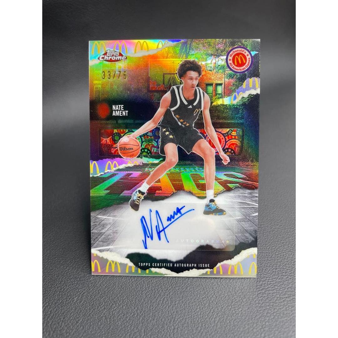 Used Nate Ament 2025 Topps Chrome Autograph Card