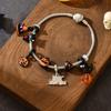 Halloween pumpkin bracelets, ornaments, jewelry, women's castle dripping oil personalized metal bracelets