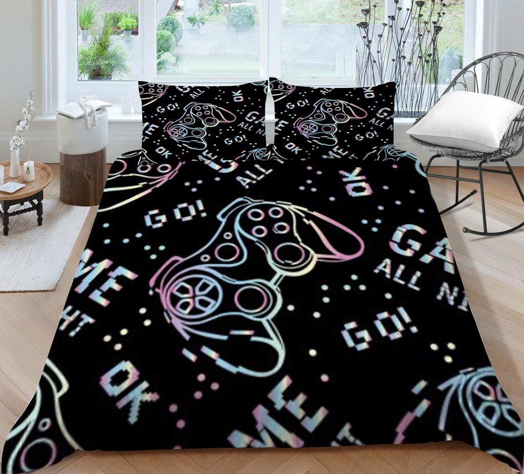 3D Game Controller Bedding Set Player Down Duvet Cover 2/3 Pieces Boy Bedding Set AU140 * 210 Full Size Soft Bedroom Decoration