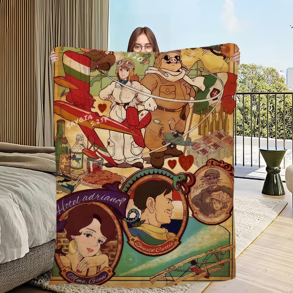 Flannel warm comfort style  romance soft plush blanket retro for sofa Japanese living room Classic office bedroom travel gift