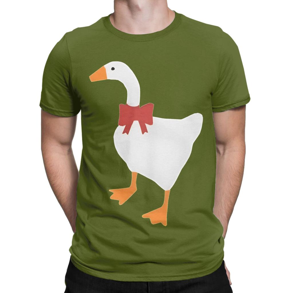 untitled goose game white Graphic 100 Cotton TShirt Untitled Goose Game Tops Tees For Unisex