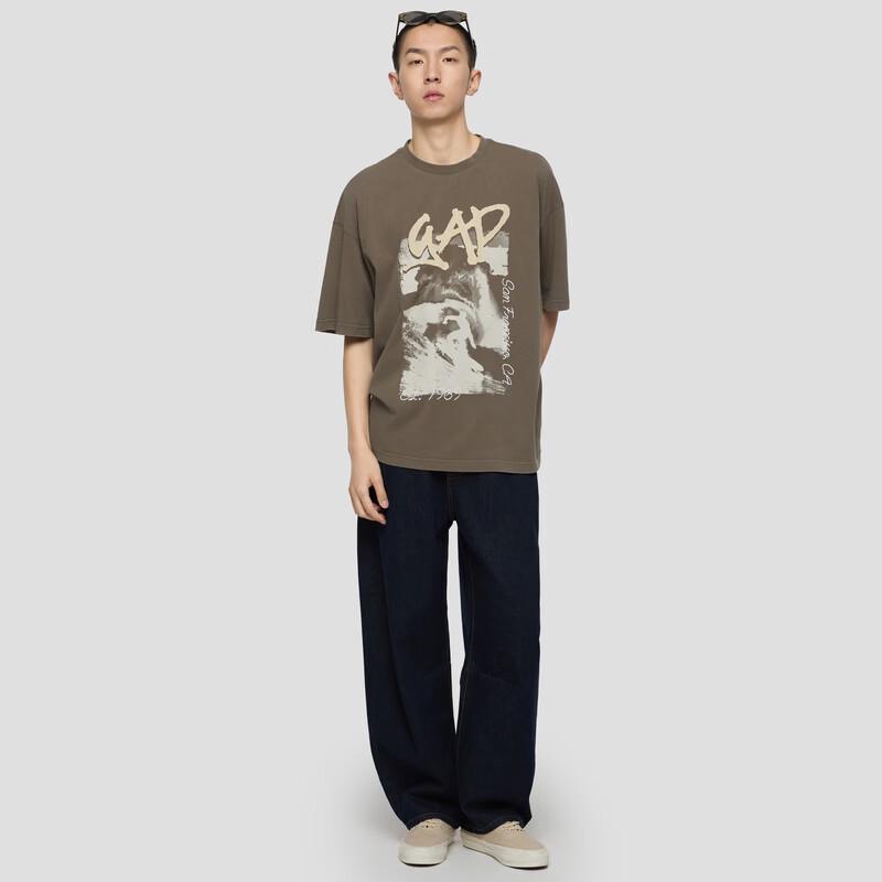 GAP Unisex Logo Print Short Sleeve T-Shirt