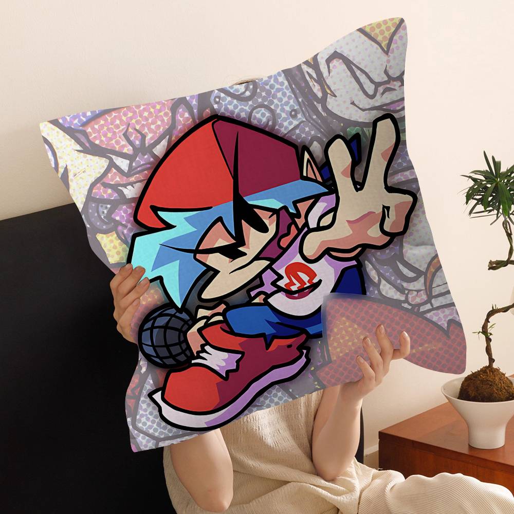 Game F-Friday Night F-Funkin Pico Boyfriend Pillow Gifts Home Office Furnishings Bedroom Sofa Car Cushion Cover Case 45X45Cm