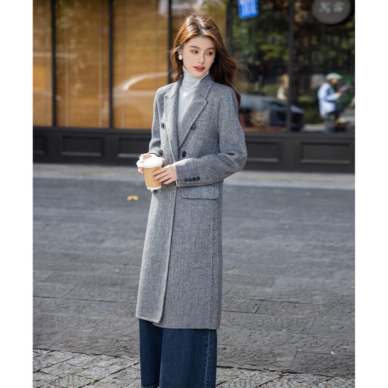 MOCANA Women's Classic Double-faced Wool Coat MKNJD2996