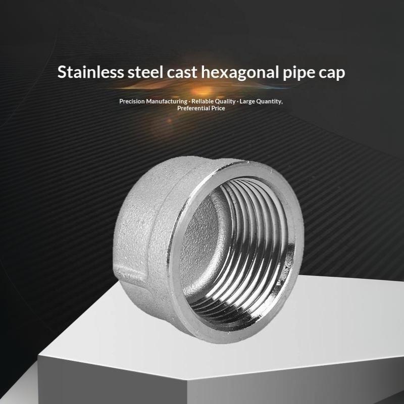 Internal Thread Pipe Cap Plug Wear Resistant 304 Stainless Steel Inner Wire Pipe Fitting for Agricultural Irrigation Pipes
