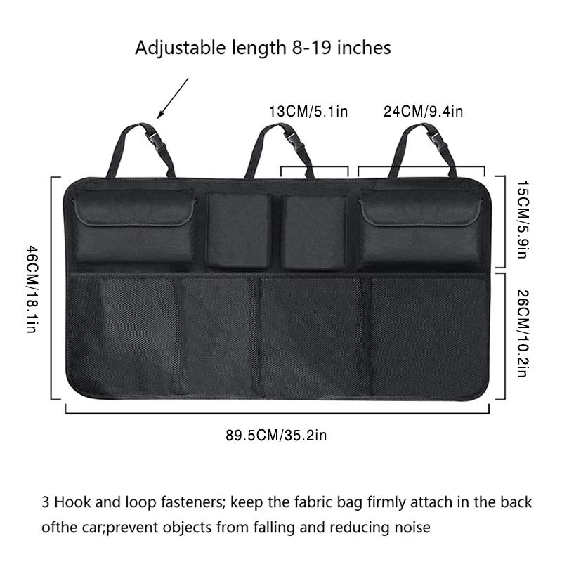 1PC Car Trunk Hanging Storage Bag Back Seat Universal Large Capacity Oxford Waterproof Multi-pocket Car Trunk Storage Bag Organizer