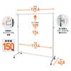 Tamatosi Hanger Commercial Load Capacity Width 5 Year Warranty Rack, Slim, Space-Saving, Storage, Use, Sturdy, 150kg, Assembled, Single, 120cm,
