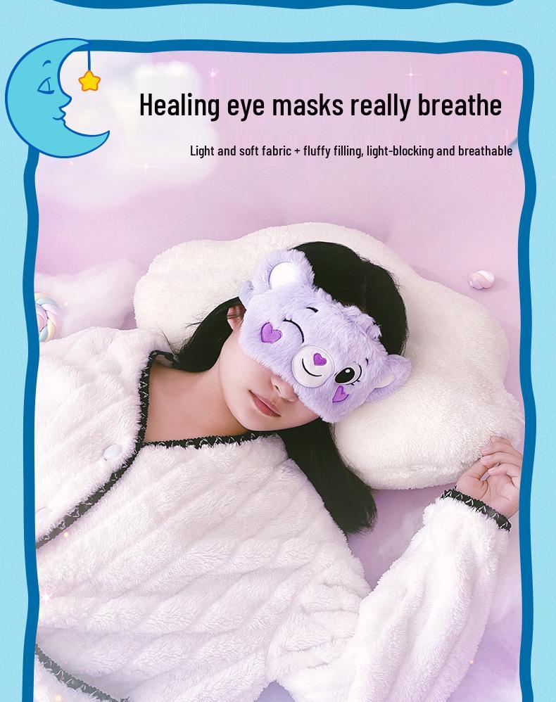 Care Bears 3D Plush Eye Mask: Heart Bear Sleep & Travel Light Blocker