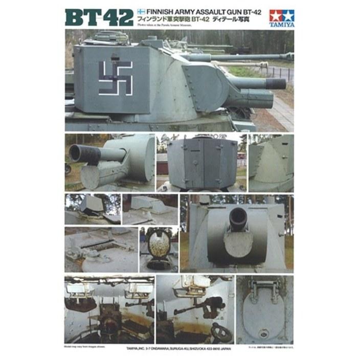 Tamiya 1/35 Military Miniature Series No.318 Finnish Army Assault Gun BT-42 Plastic Model 35318 Pre-colored Small