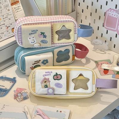 New Star Picnic Series Pen Bag Large Capacity Portable Pencil Case Multifunction Pen Pouch Gift