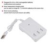 Portable ABS 5V Three Slots Charger for AA AAA Rechargeable Battery with USB Plug