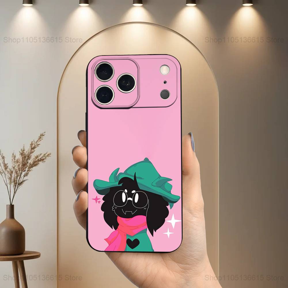 

Cute Art D-Deltarune R-Ralsei Case For iPhone 6,17,16,15,14,13,12,11 Plus,Pro Max,XS,X,XR,SE,Mini,8,7,Soft Silicone Black Cover iphone16e