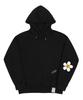 [Unisex] Elbow Flower Dot One-Point Hoodie_Black