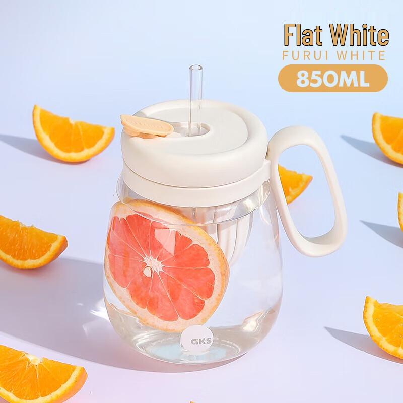 AKS Tea Infuser Glass Bottle with Straw