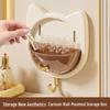 Wall-Mounted Flip-Top Clear Skincare Storage Box, Dustproof & Punch-Free