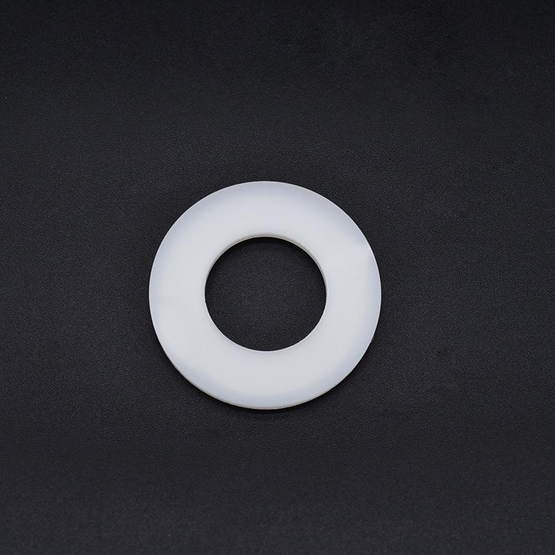 Yigu High-Temperature Wear-Resistant White Nylon Flat Washer, Sizes M2-M24