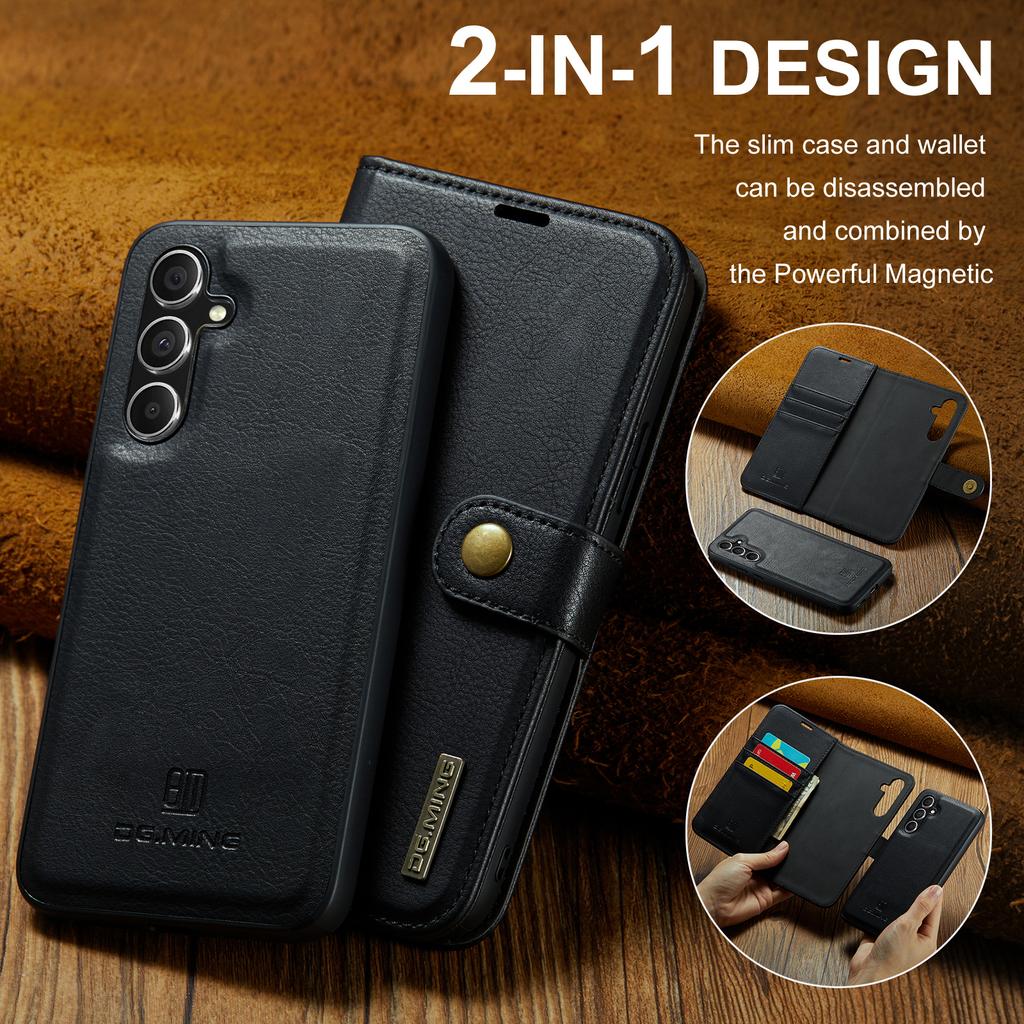 DG.MING for Samsung Galaxy A15 4G/A15 5G Case Detachable Split Leather Wallet Phone Cover