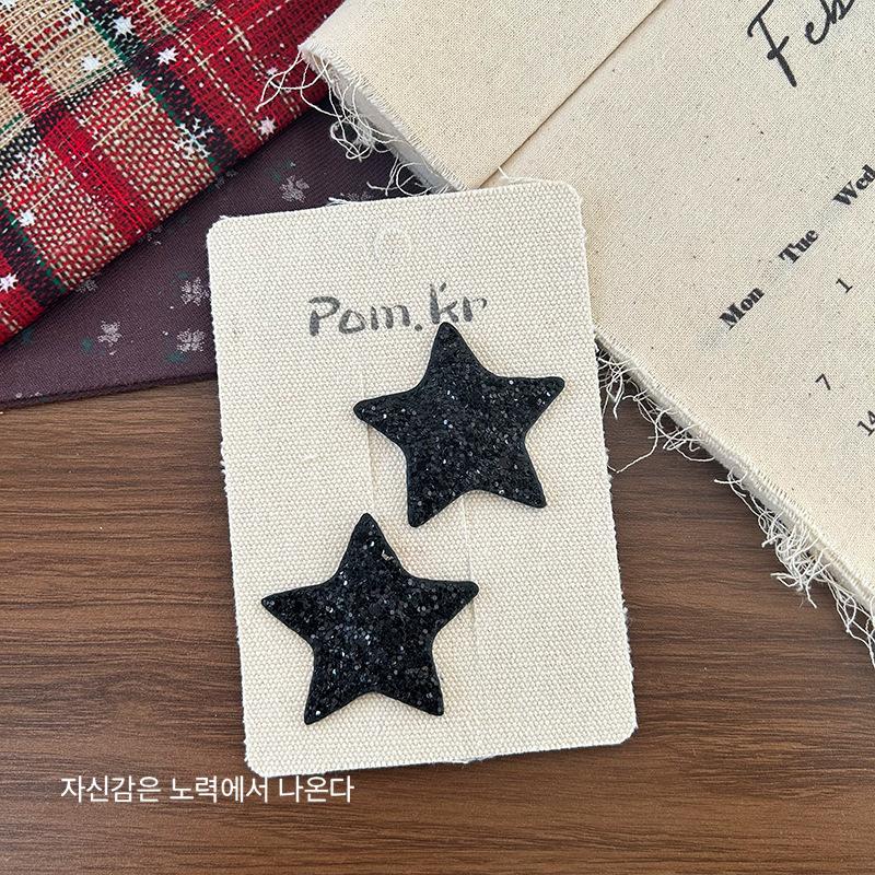 Neuer Süßer und Niedlicher Kinderstil Feiner Glitzernder Fünfzackiger Stern Herz Mode Haarspange Paillettenstern Gebrochene Haarspange Mädchen Haaraccessoire