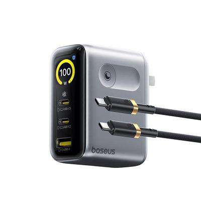 Baseus 100W GaN Multi-Port PD Ladegerät-Kit mit Leistungsanzeige