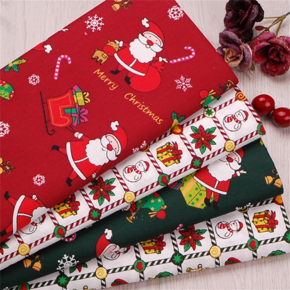 Christmas Cotton Fabric Patchwork Quilted Fabric for Dress Making Shirts Clothes Sewing Patchwork DIY Crafts