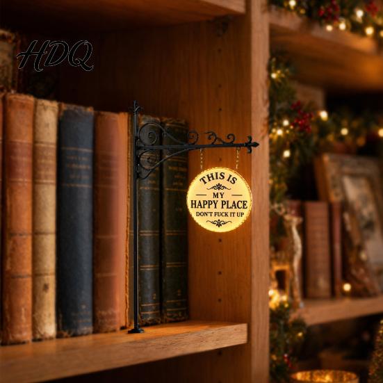 Éclairage d'étagère à livres à l'atmosphère chaleureuse 2 pièces Lanterne de bibliothèque Éclairage décoratif imprimé en 3D Lumières pour étagère de lecture pour les rat de bibliothèque Petit accent
