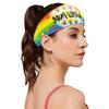 Parade Rainbow Elastic Headband Sweat Absorbing Sports Hairband Fashion Rainbow Headband  Kids